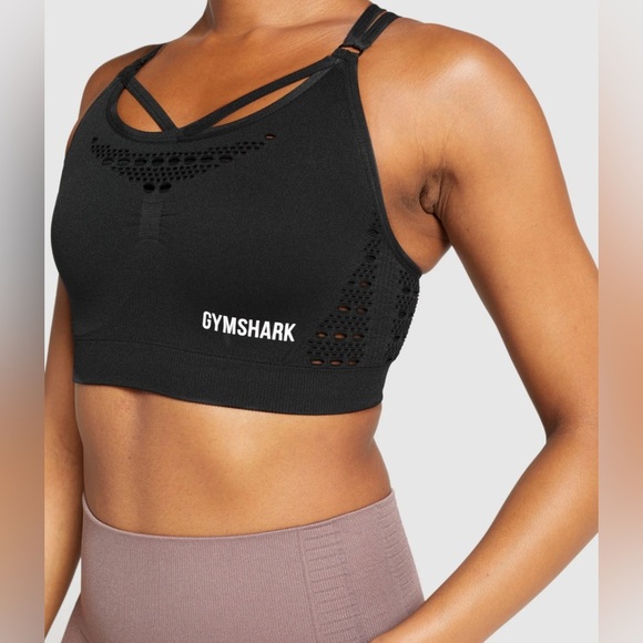 Gymshark energy seamless sports bra in Black - Picture 2 of 6